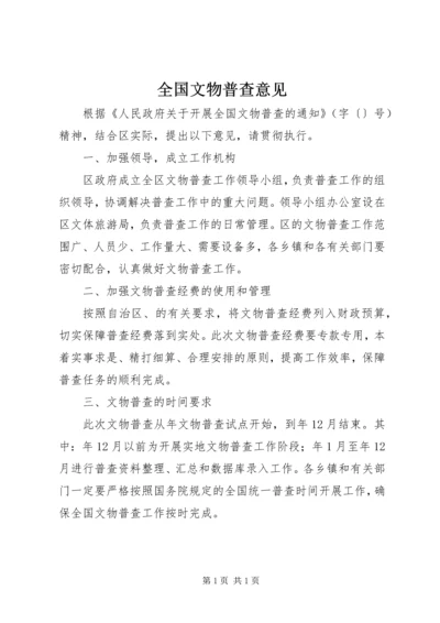 全国文物普查意见.docx