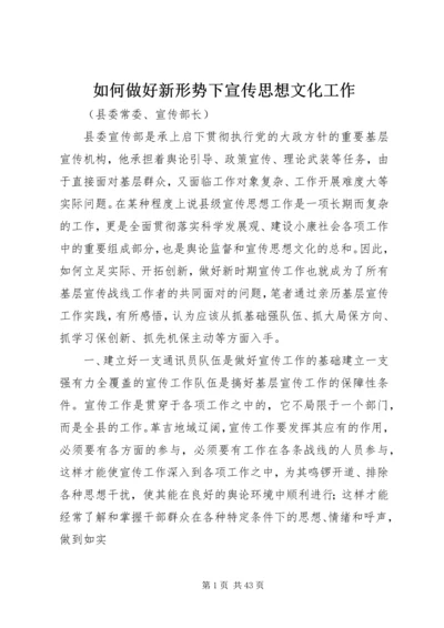 如何做好新形势下宣传思想文化工作.docx