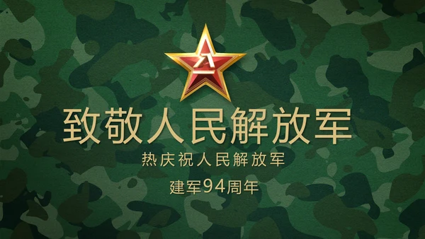 致敬八一建军节部队军事动态PPT