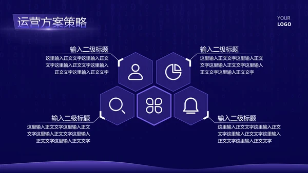 紫色科技风简约年初计划PPT模板