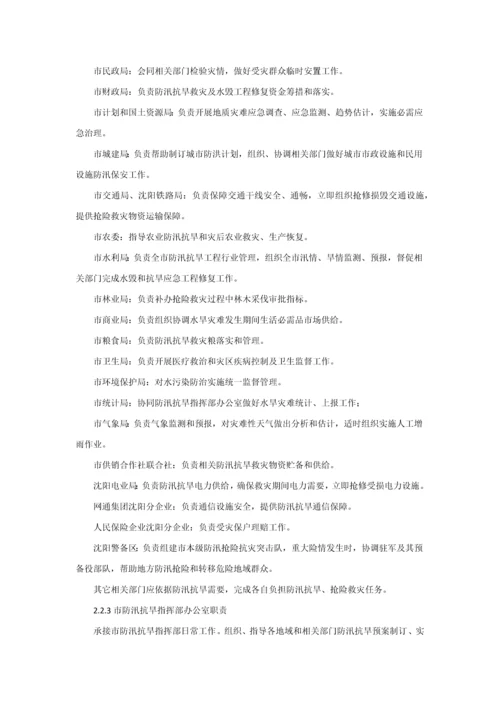 沈阳市防汛抗旱应急专题预案.docx