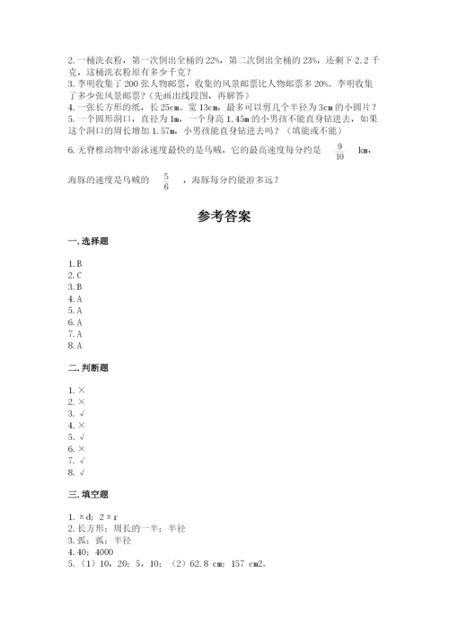 小学六年级上册数学期末测试卷含完整答案【典优】.docx