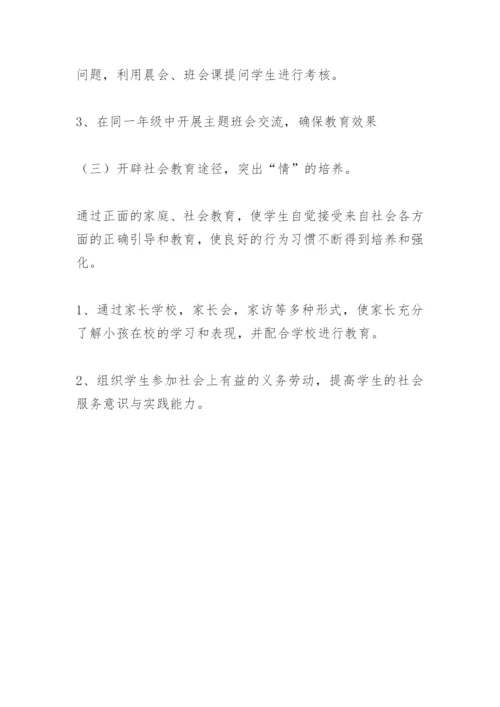 学生行为习惯养成教育工作计划 -计划.docx