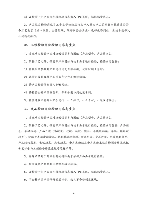 15-质检部各岗位检验内容与重点.docx