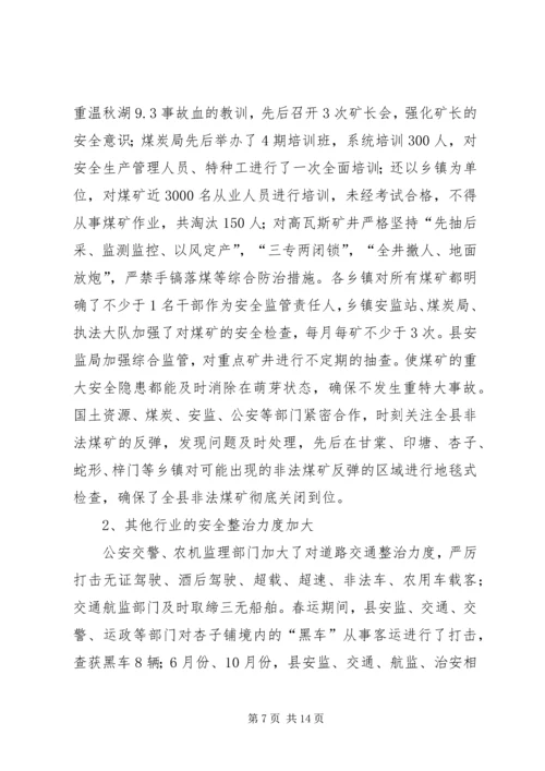 县安全生产年度工作报告.docx