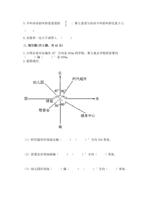 人教版六年级上册数学期末测试卷（完整版）word版.docx