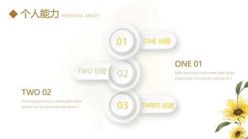 文艺小清新自我介绍个人简历动态PPT模板
