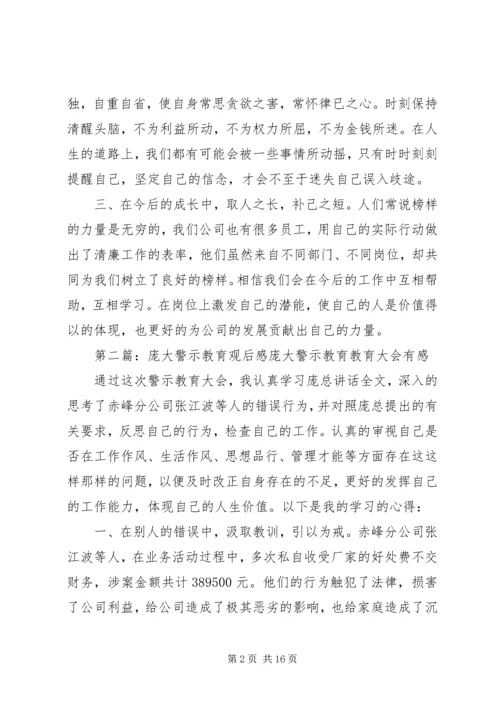 庞大警示教育大会观后感.docx