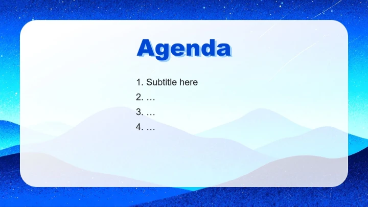 蓝色插画风大学生就业发展报告PPT主题模板