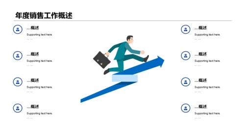 蓝色销售部门个人工作总结报告PPT案例