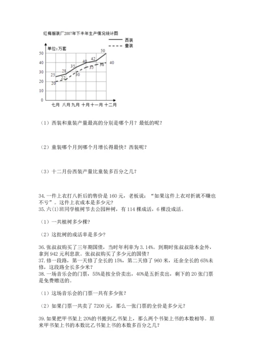 六年级小升初数学应用题50道及参考答案（a卷）.docx