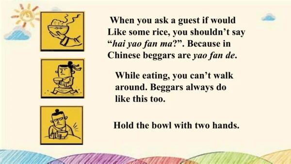 Module 6 Eating together Unit 3 Language in use 课件