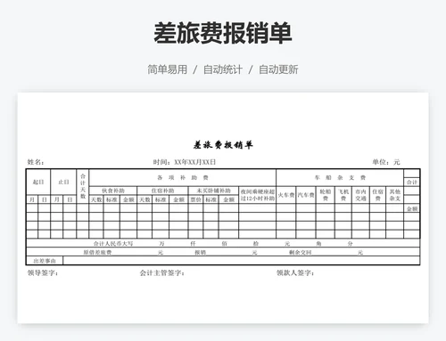 差旅费报销单