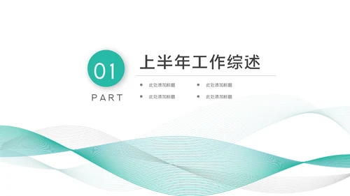 2023商务年中工作总结工作汇报述职ppt模板