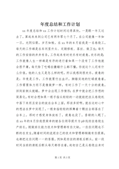 年度总结和工作计划.docx