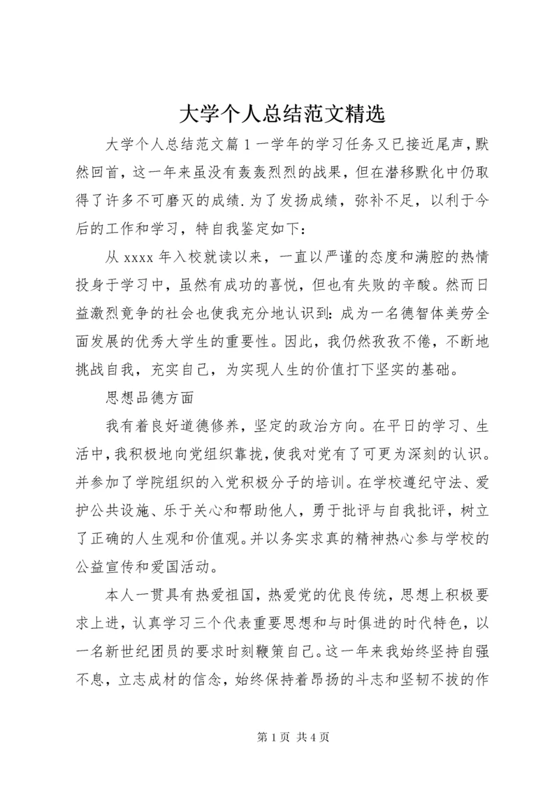 大学个人总结范文精选.docx