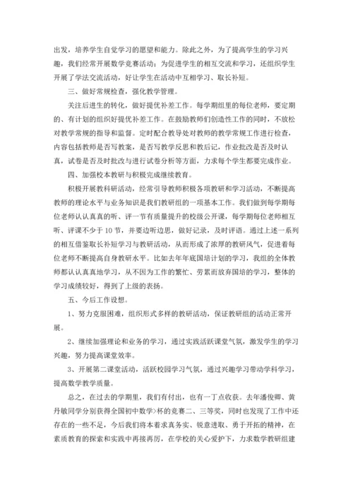 初中数学教研组工作总结(通用15篇).docx