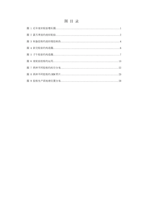 废轮胎胶粉特性生产与供应调研综合报告