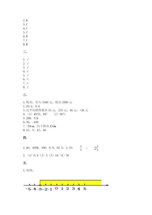 青岛版数学小升初模拟试卷带答案（考试直接用）.docx