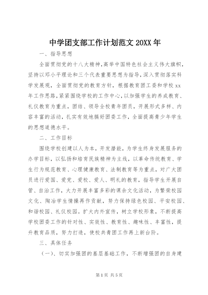 中学团支部工作计划范文某年.docx