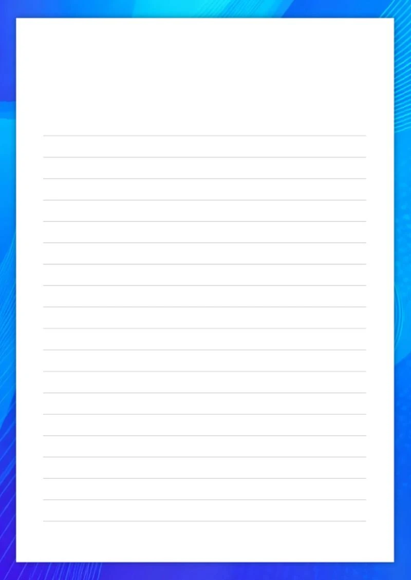 蓝色边框商务信纸word模板