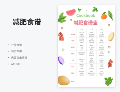 减肥食谱表