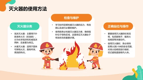 橙色插画风全国中小学生安全教育PPT模板