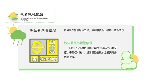 蓝色国际气象节PPT课件模板