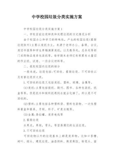 中学校园垃圾分类实施方案.docx