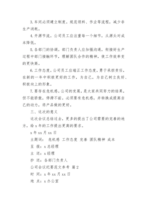 公司会议纪要范文参考.docx