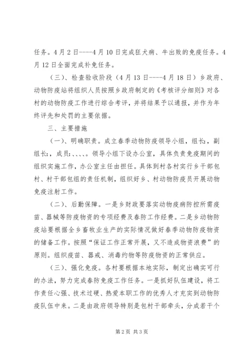 乡镇春季动物疫病防治工作实施方案.docx