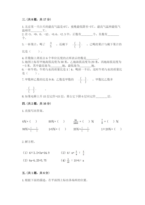 小学六年级数学期末自测题含答案ab卷.docx