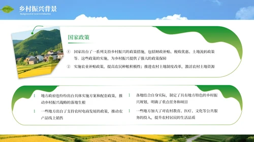 绿色商务农业发展乡村振兴通用PPT模板