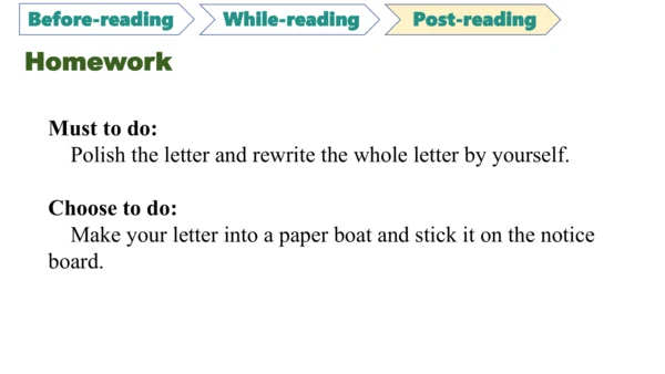 Unit 1 A new start  Reading for writing课件+内嵌音视频  外