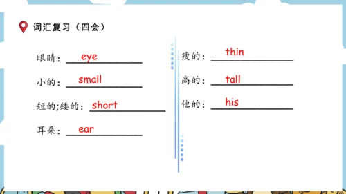 Unit 8 Dolls 复习课件-2024-2025学年译林版（三起）四年级英语上学期期末复习讲练