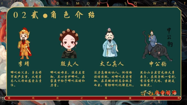 哪吒之魔童闹海电影介绍通用PPT模版