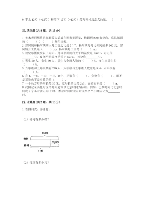 北京市顺义区六年级下册数学期末测试卷参考答案.docx