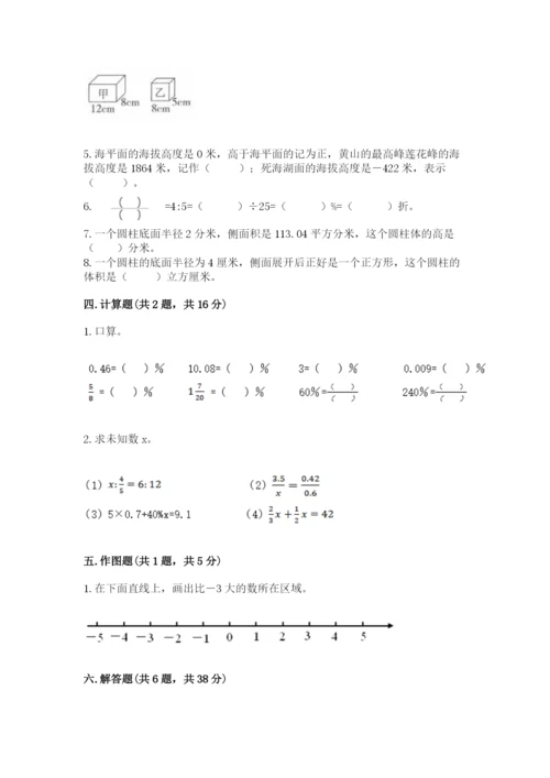 人教版六年级下册数学期末测试卷及答案【考点梳理】.docx