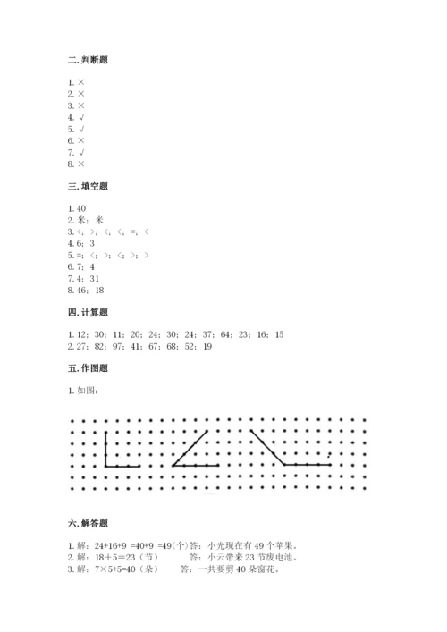 小学数学二年级上册期中测试卷带答案解析.docx