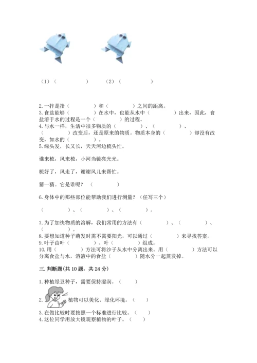 教科版科学一年级上册期末测试卷精品（必刷）.docx