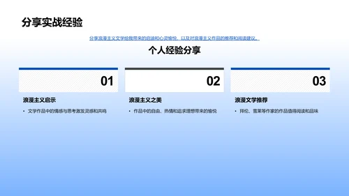 浪漫主义文学讲解PPT模板