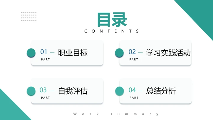 绿色商务风临床医学专业大学生求职综合能力展示职业生涯规划通用PPT模版