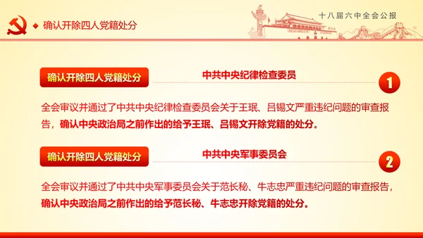 学习十八届六中全会精神ppt模板公报解读