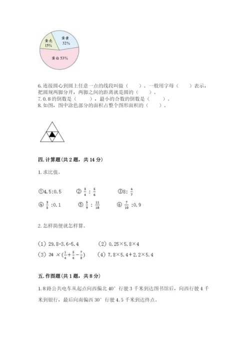 小学数学六年级上册期末测试卷带答案（轻巧夺冠）.docx