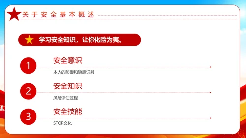 大气全国安全生产月安全知识教育宣传PPT