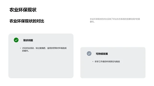 农业环保策略PPT模板