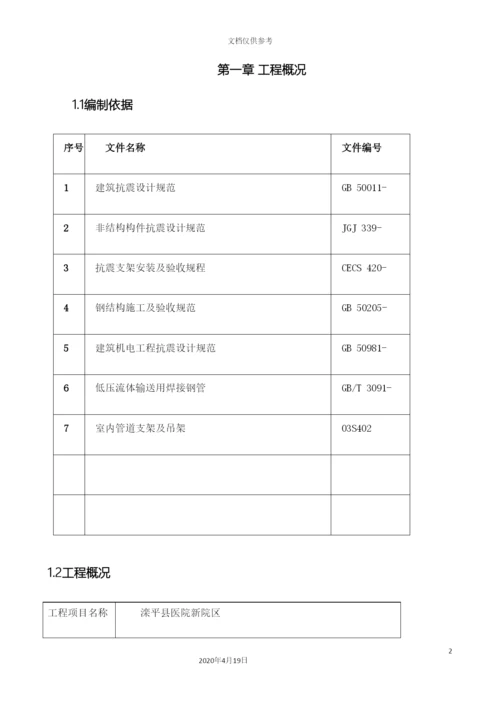 抗震支架安装工程施工方案范本.docx