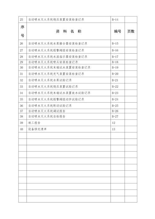 自动喷水灭火系统施工安装质量记录(样本).docx