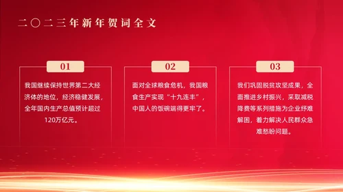 红色简约风新年贺词节日庆典