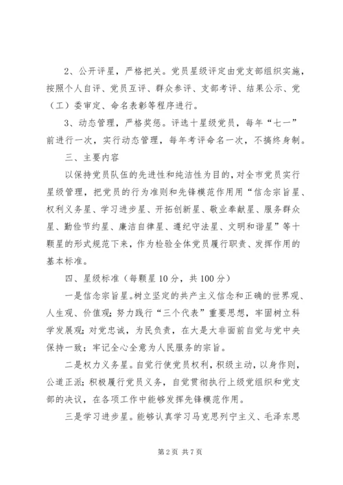 争当十星级党员活动实施意见.docx